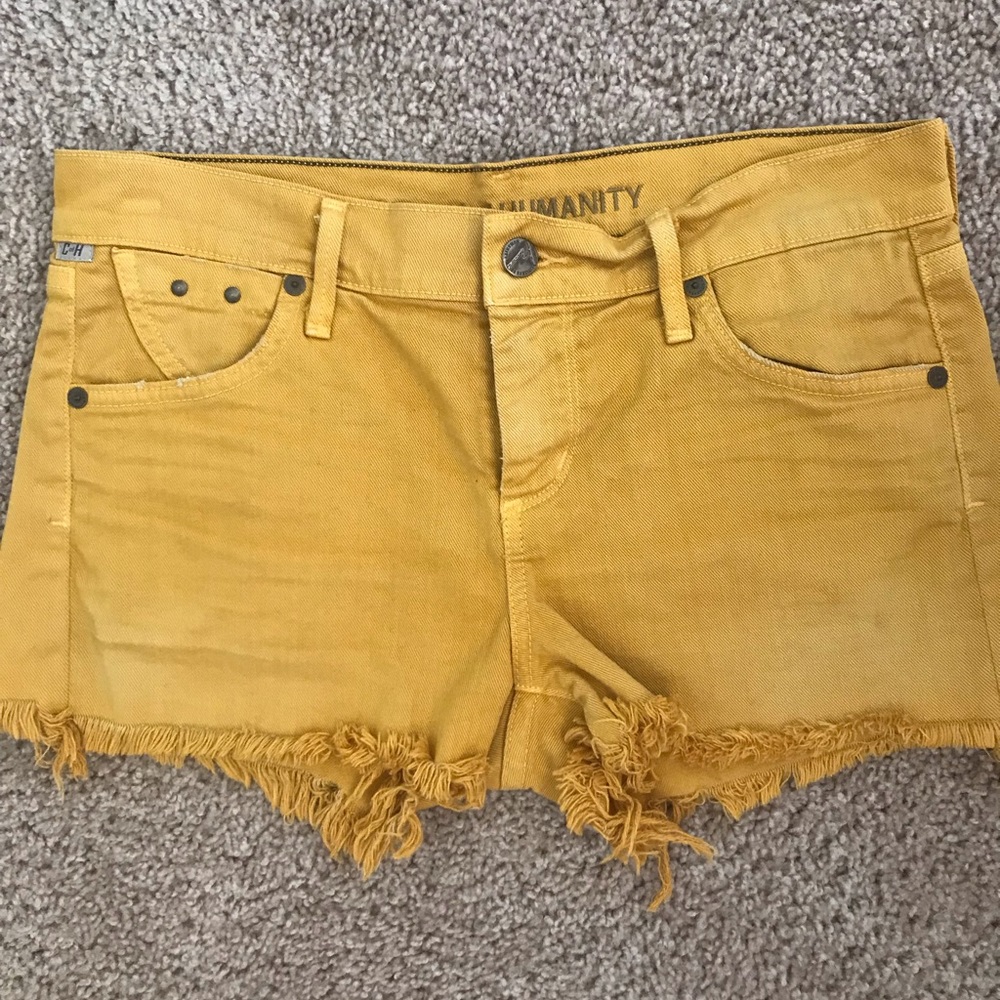 Citizens of humanity mustard denim shorts